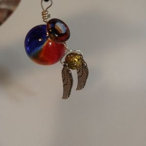 Hand blown glass Charm Necklace